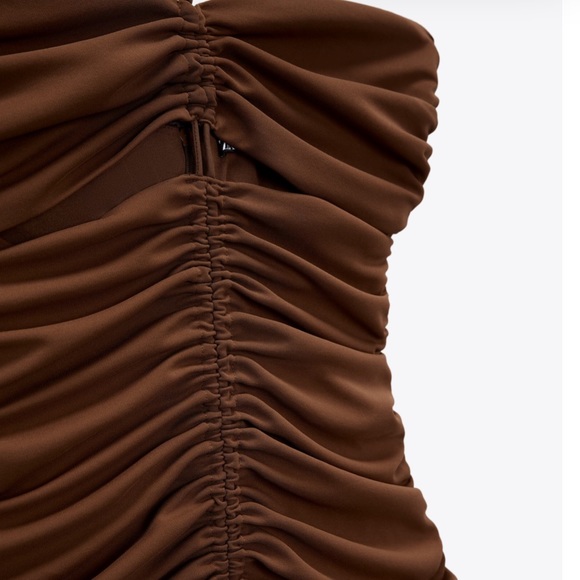 NWT Zara Draped Dress - Picture 6 of 7